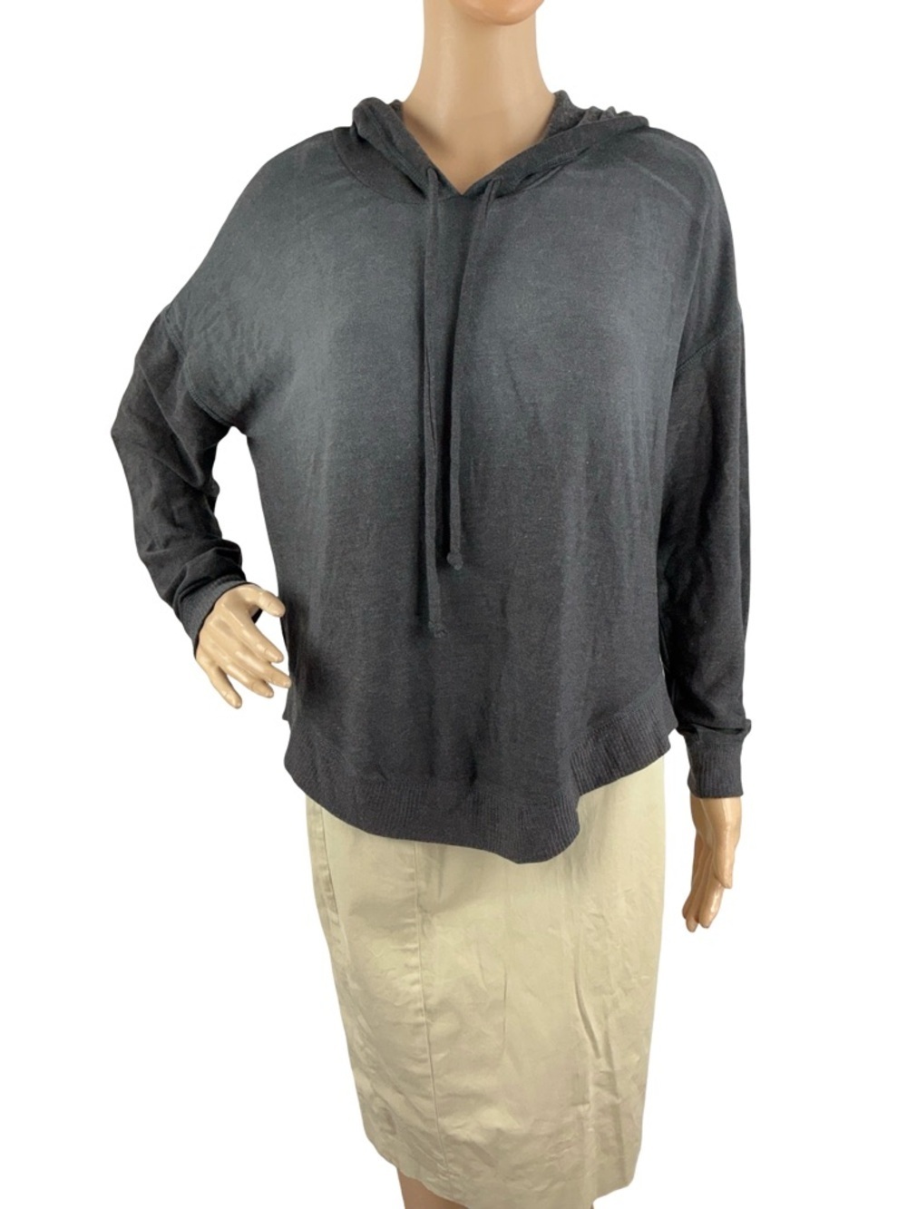 Chaser Vintage Wash Pullover Hoodie Gray Athleisure Size S